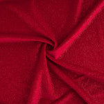 Reststück dehnbarer Samt Glitter Geo Rot – verschiedene Maße x Breite 140 cm - Ribes y Casals