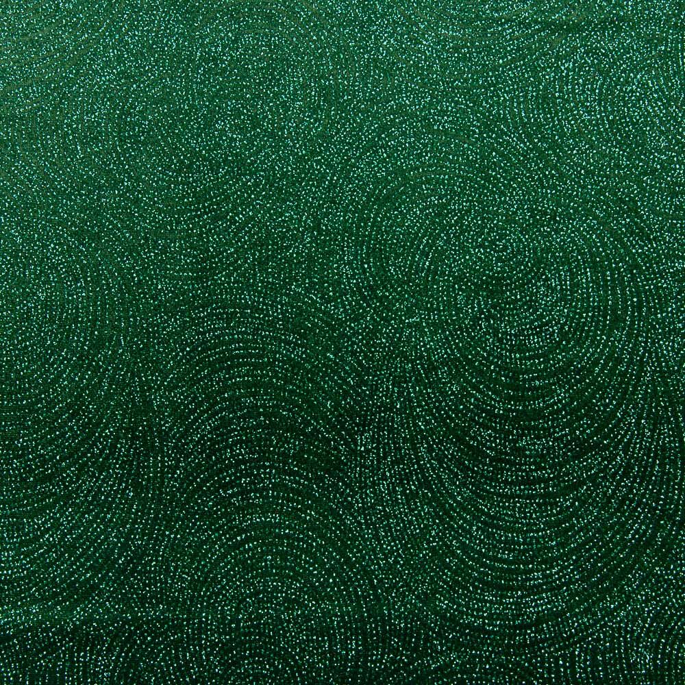 Stretch-Samt Glitter Geo Stretch-Velours Flaschengrün - Ribes y Casals