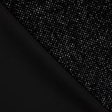 Stretch-Samt Glitzer Schwarz - Ribes y Casals