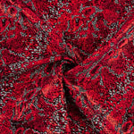 Lycra-Reststück mit Tierflockdruck, rot – verschiedene Maße x Breite 140 cm - Ribes y Casals