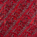 Lycra-Reststück mit Tierflockdruck, rot – verschiedene Maße x Breite 140 cm - Ribes y Casals