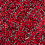Lycra-Reststück mit Tierflockdruck, rot – verschiedene Maße x Breite 140 cm - Ribes y Casals