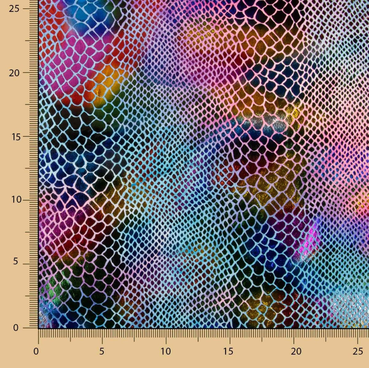 Lycra-Reststück „Serpiente Lámina“ mehrfarbig – verschiedene Maße x Breite 140 cm - Ribes y Casals