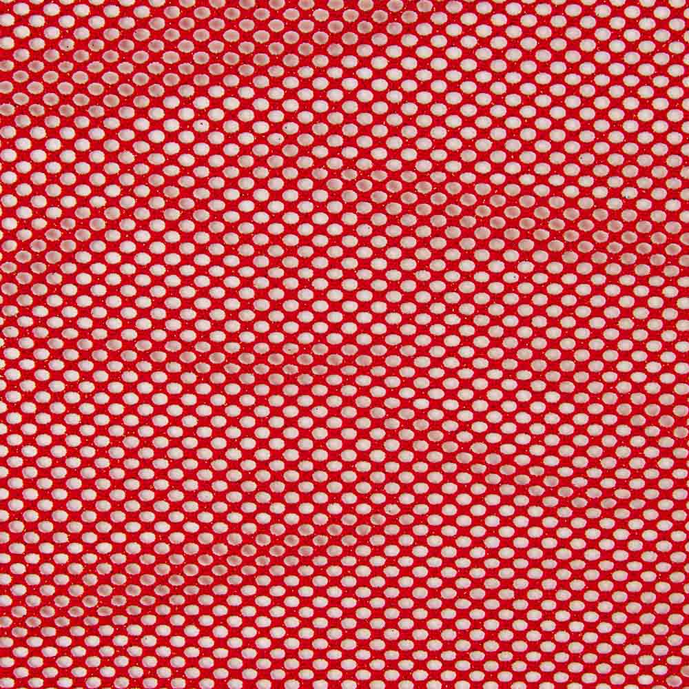 Rotes durchbrochenes Glitzer-Netzgewebe - Ribes y Casals