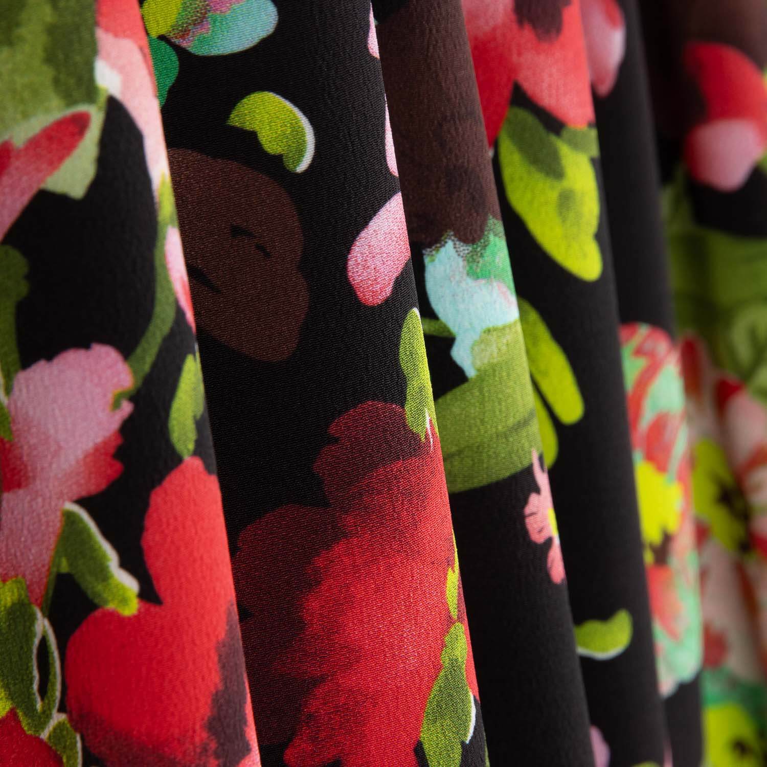 Koshibo Floral Print Schwarz - Ribes y Casals