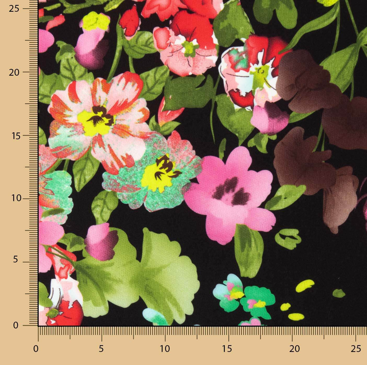 Koshibo Floral Print Schwarz - Ribes y Casals