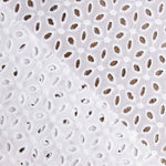 Swiss Embroidery White Petal Flower White Natural - Ribes y Casals