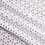 Swiss Embroidery White Petal Flower White Natural - Ribes y Casals