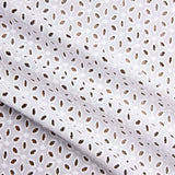Swiss Embroidery White Petal Flower White Natural - Ribes y Casals