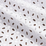 Swiss Embroidery White Petal Flower White Natural - Ribes y Casals