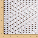 Swiss Embroidery White Petal Flower White Natural - Ribes y Casals