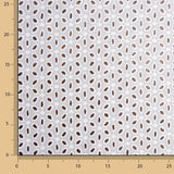 Swiss Embroidery White Petal Flower White Natural - Ribes y Casals
