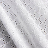 Swiss White Geometrische Stickerei Naturweiß - Ribes y Casals