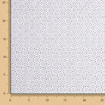 Swiss White Geometrische Stickerei Naturweiß - Ribes y Casals