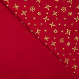 Goldflake Bedruckte Popeline Rot - Ribes y Casals