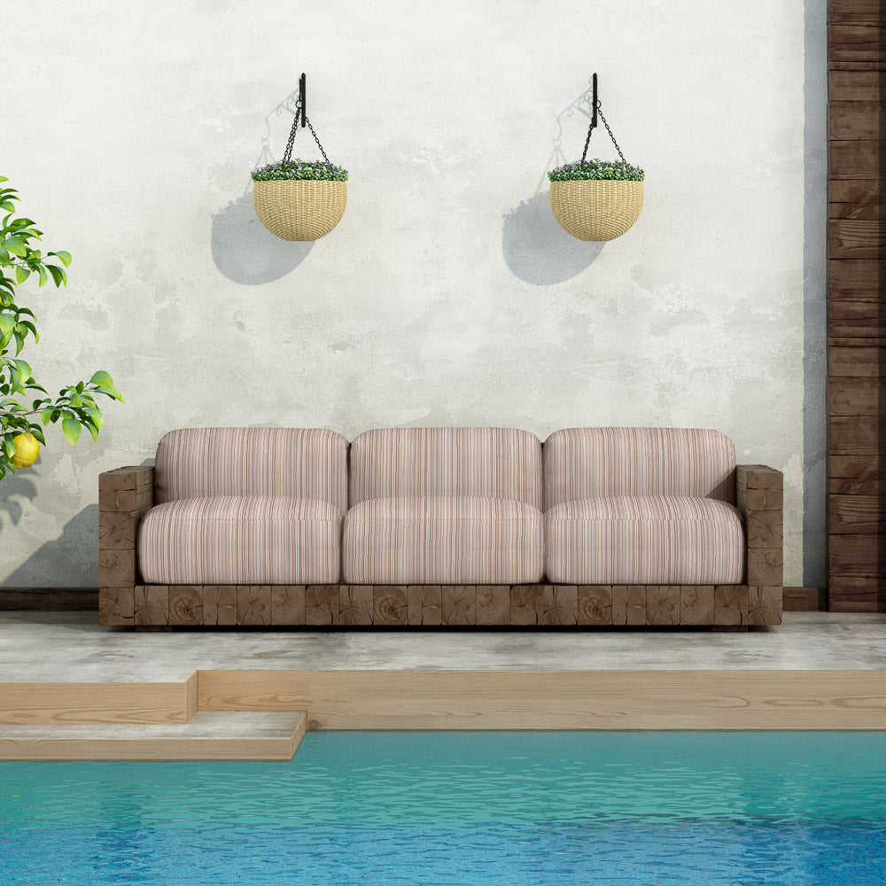 Teflon Outdoor Plane braun gestreift klein 320cm - Ribes y Casals