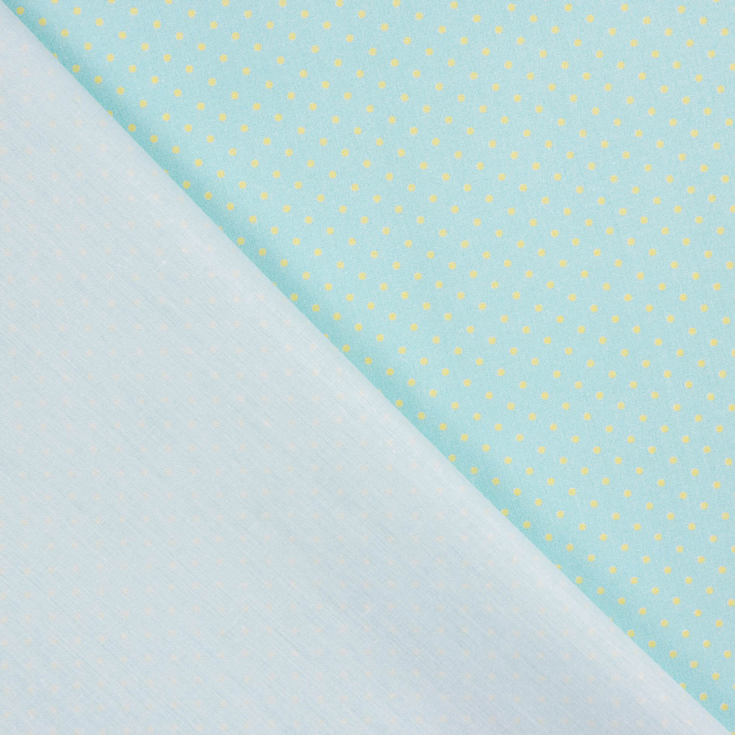 Lime Green Water Green Mini Polka Dots Bedruckter Perkal - Ribes y Casals