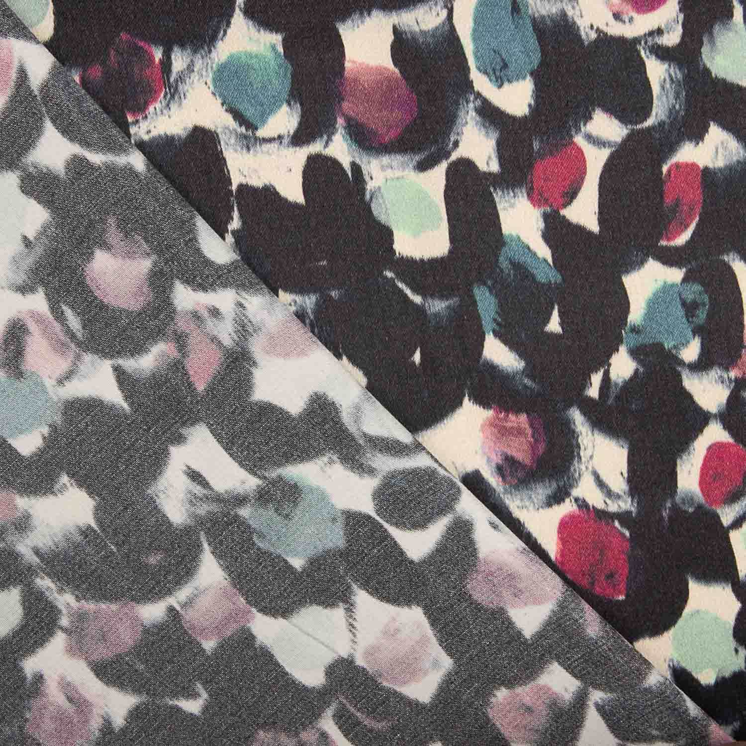 Satin aus Polyester mit „Nocturnas“-Pinselstrichmuster - Ribes y Casals