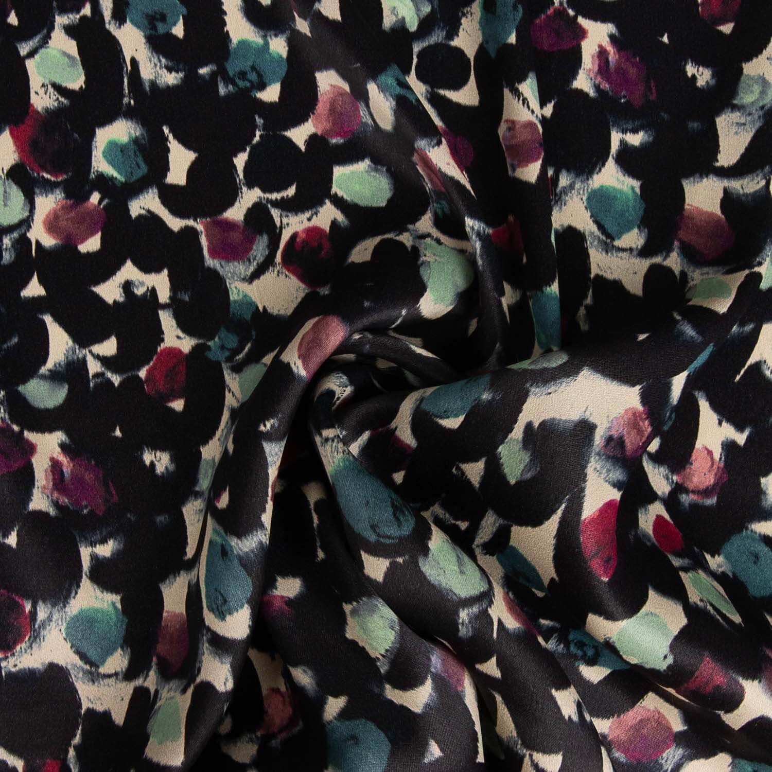 Satin aus Polyester mit „Nocturnas“-Pinselstrichmuster - Ribes y Casals