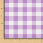 Mauve karierter bedruckter Perkal - Ribes y Casals