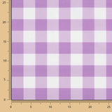 Mauve karierter bedruckter Perkal - Ribes y Casals