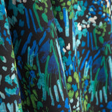 Leichter Crêpe mit abstraktem Aufdruck Blau Blau Nachtgrün - Ribes y Casals