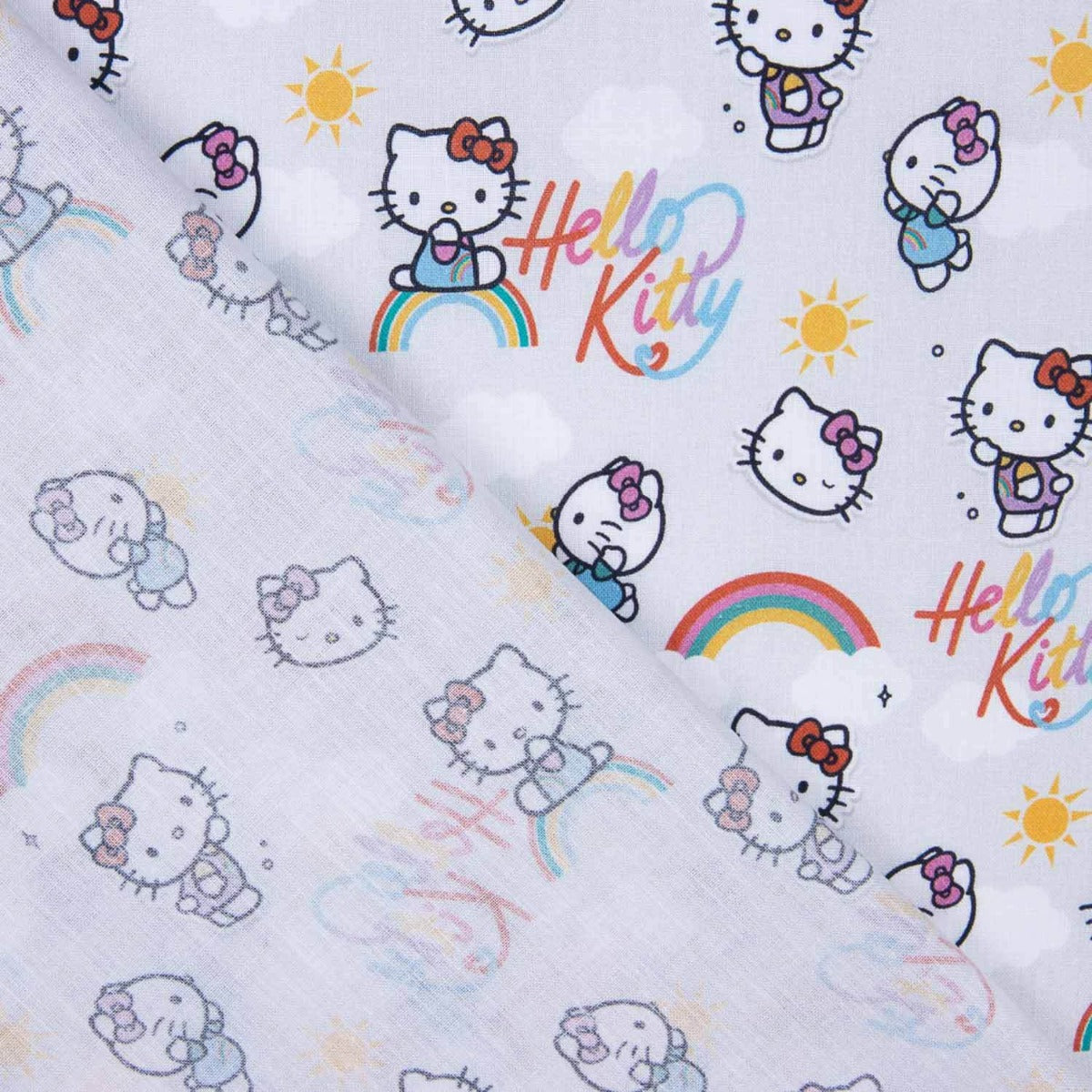 Hello Kitty Lizensierte Popeline Grau - Ribes y Casals