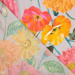 Georgette Viskose Blumen Grau - Ribes y Casals