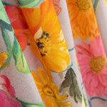 Georgette Viskose Blumen Grau - Ribes y Casals