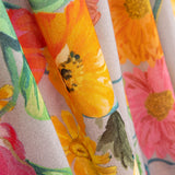 Georgette Viskose Blumen Grau - Ribes y Casals