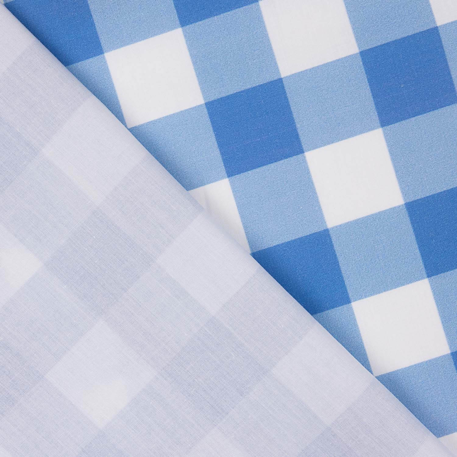 Perkal bedruckte blaue Quadrate - Ribes y Casals