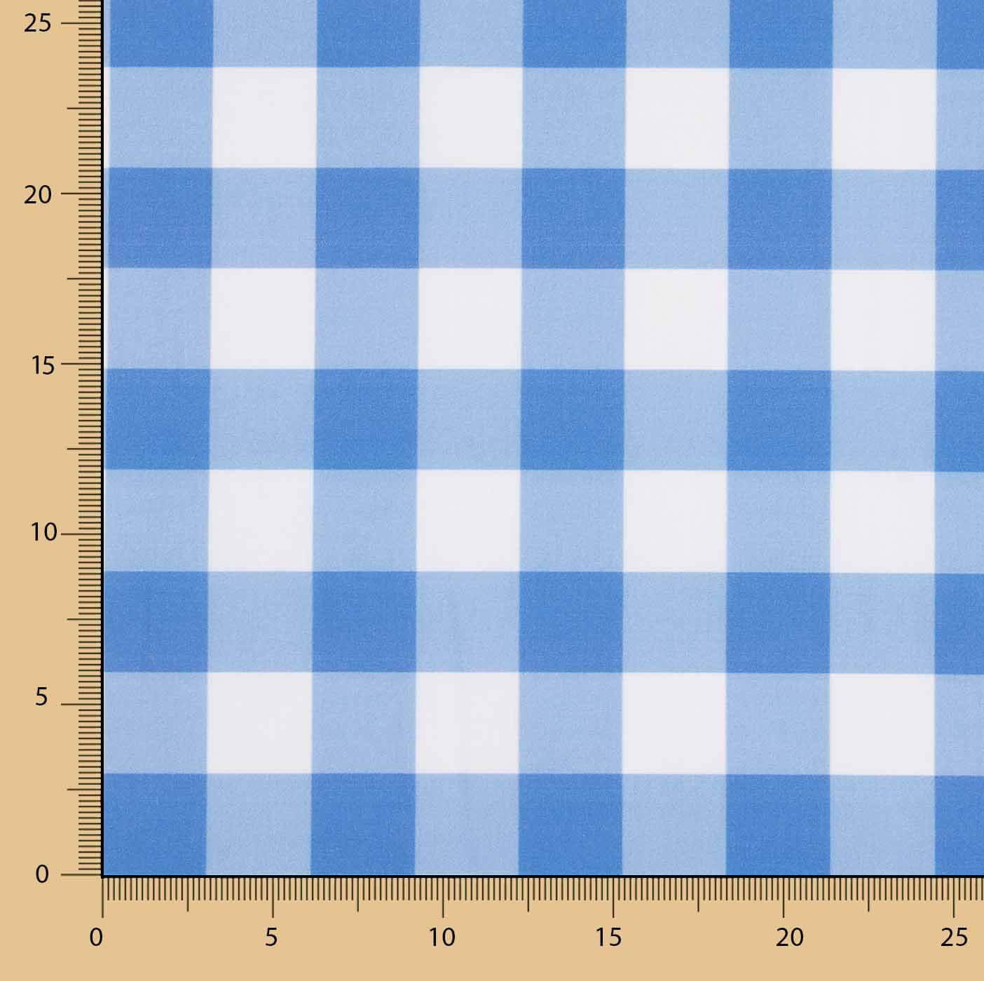Perkal bedruckte blaue Quadrate - Ribes y Casals
