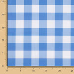 Perkal bedruckte blaue Quadrate - Ribes y Casals