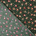Bedruckte Popeline Popeline Vintage Balls Grün - Ribes y Casals