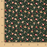 Bedruckte Popeline Popeline Vintage Balls Grün - Ribes y Casals