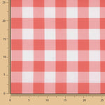Rote Quadrate aus bedruckter Baumwollpopeline - Ribes y Casals