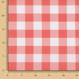 Rote Quadrate aus bedruckter Baumwollpopeline - Ribes y Casals
