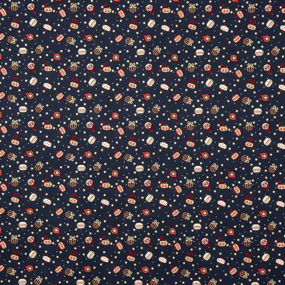 Vintage Ball Print Popeline Nachtblau - Ribes y Casals