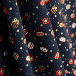 Vintage Ball Print Popeline Nachtblau - Ribes y Casals