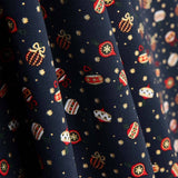 Vintage Ball Print Popeline Nachtblau - Ribes y Casals