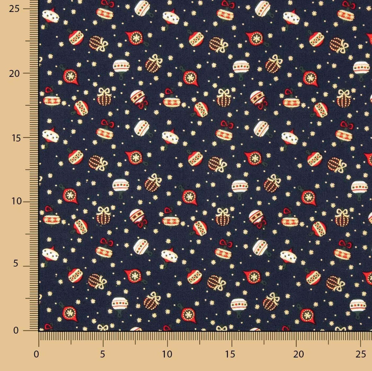 Vintage Ball Print Popeline Nachtblau - Ribes y Casals