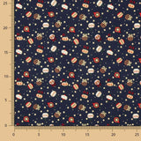 Vintage Ball Print Popeline Nachtblau - Ribes y Casals