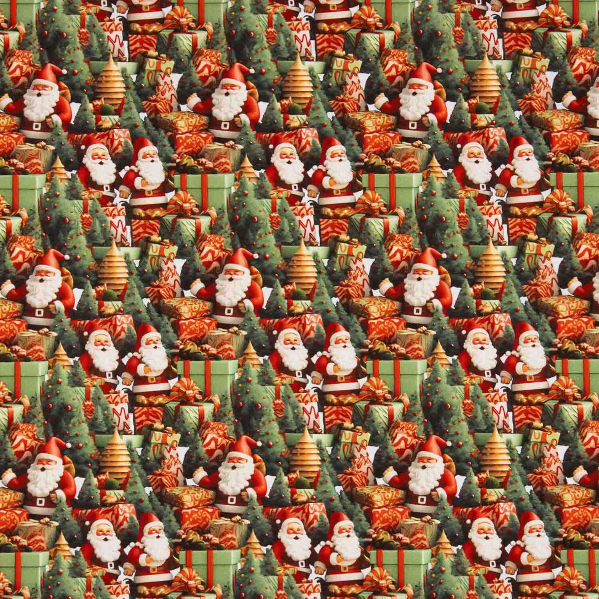 Popeline Baumwolle Weihnachten Popeline Weihnachtsmann - Ribes y Casals