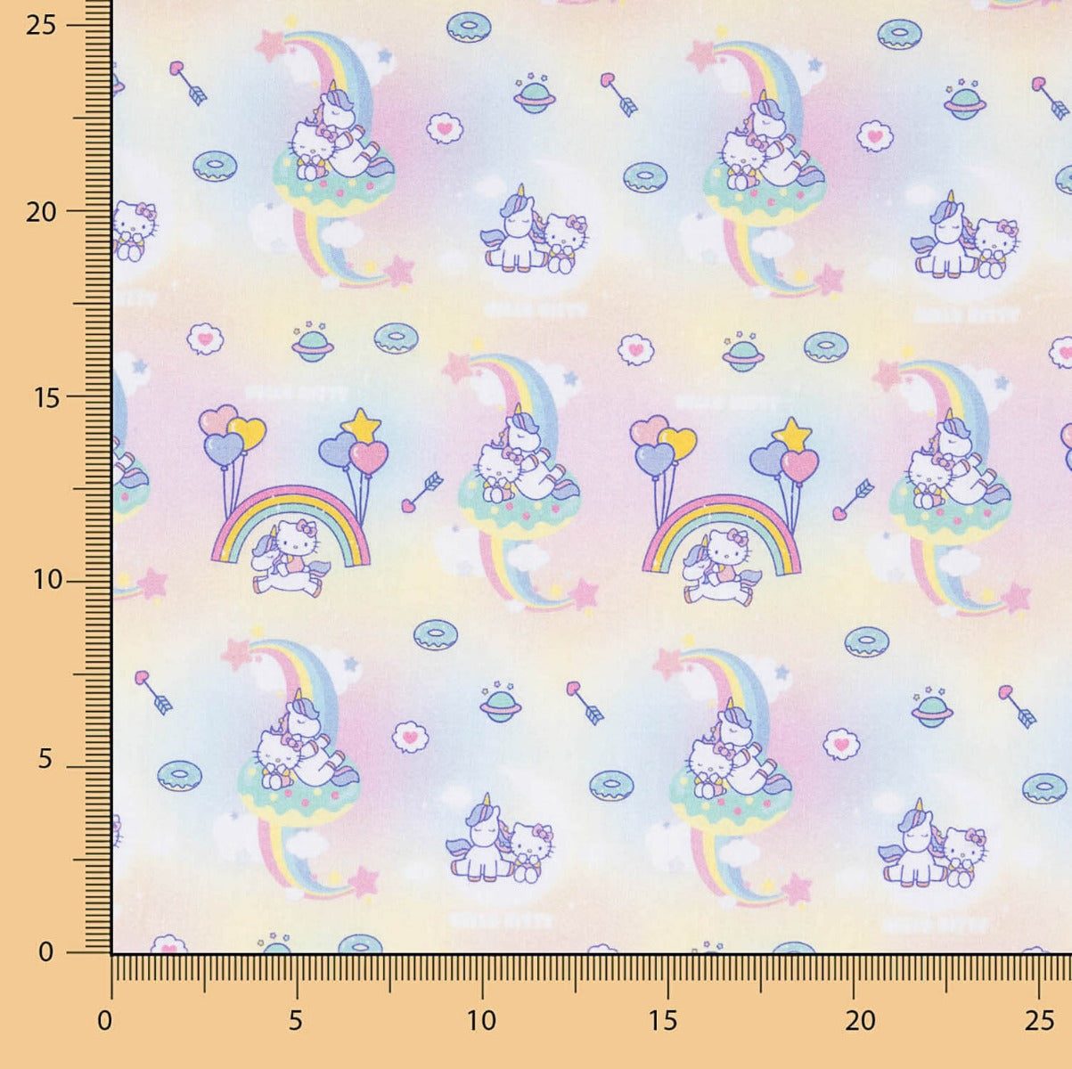 Hello Kitty und Pony lizenzierte bedruckte Popeline - Ribes y Casals
