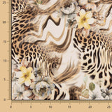 Crêpe Light Animal Print Floral Print Beige - Ribes y Casals