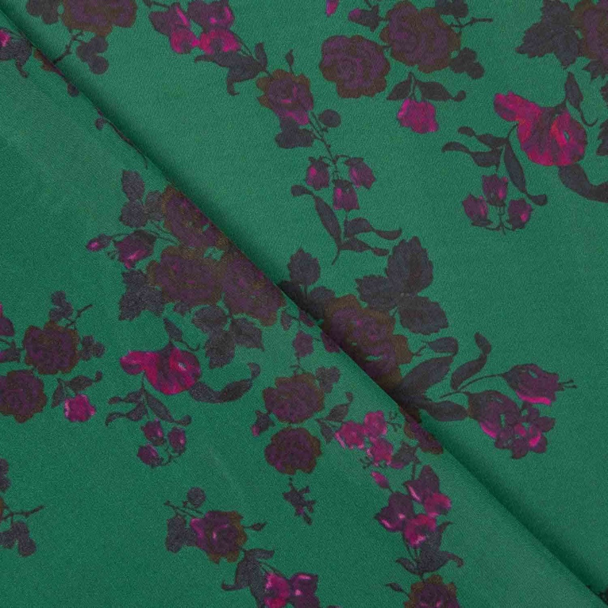 Voile Viskose Rose Cascade Grün - Ribes y Casals