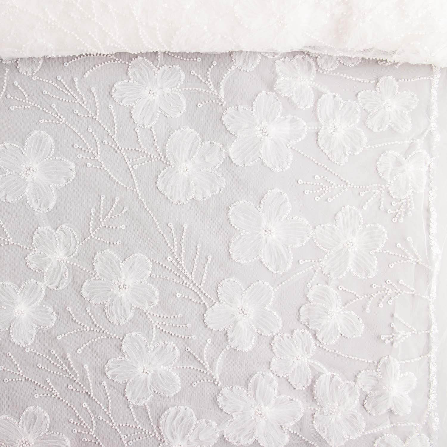 Brautkleid aus Tüll mit Strass und gestickten Blumen – Elegance - Ribes y Casals