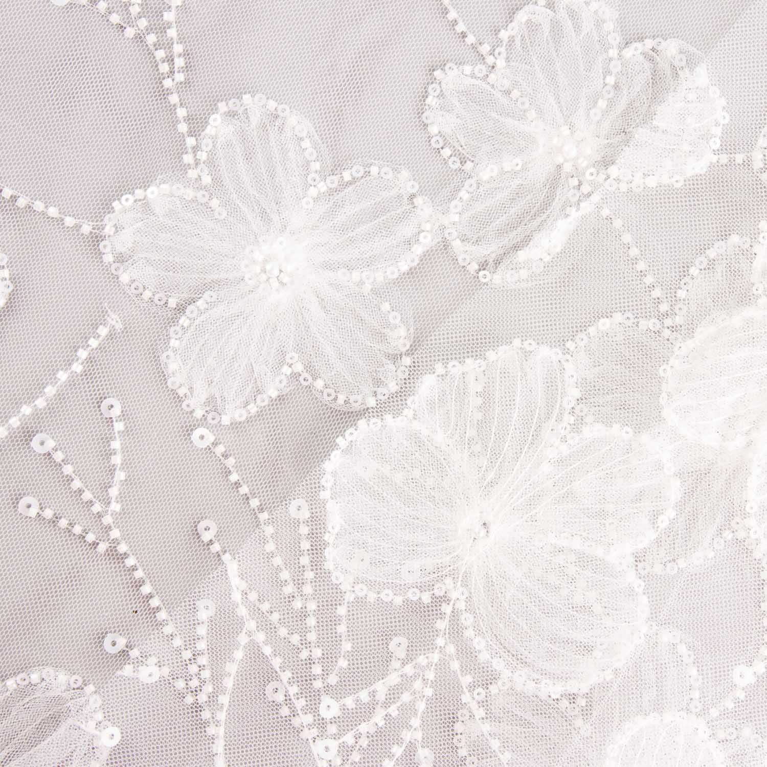 Brautkleid aus Tüll mit Strass und gestickten Blumen – Elegance - Ribes y Casals
