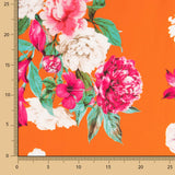 Orangefarbener Cretonne-Drucksatin - Ribes y Casals