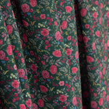 Crêpe Light Floral Print Mini Fuchsia auf Dunkelgrün - Ribes y Casals